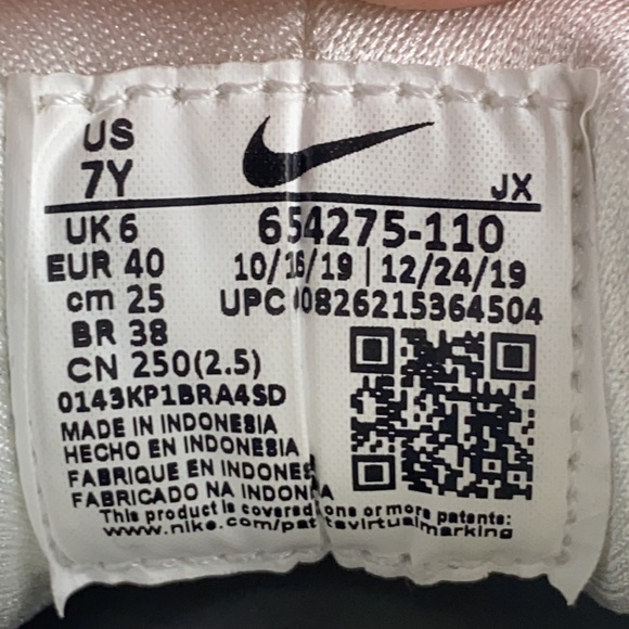 Nike Air Huarache Run GS White Running Shoes 654275-110 Women's Size 8.5 (7Y) - Picture 11 of 12